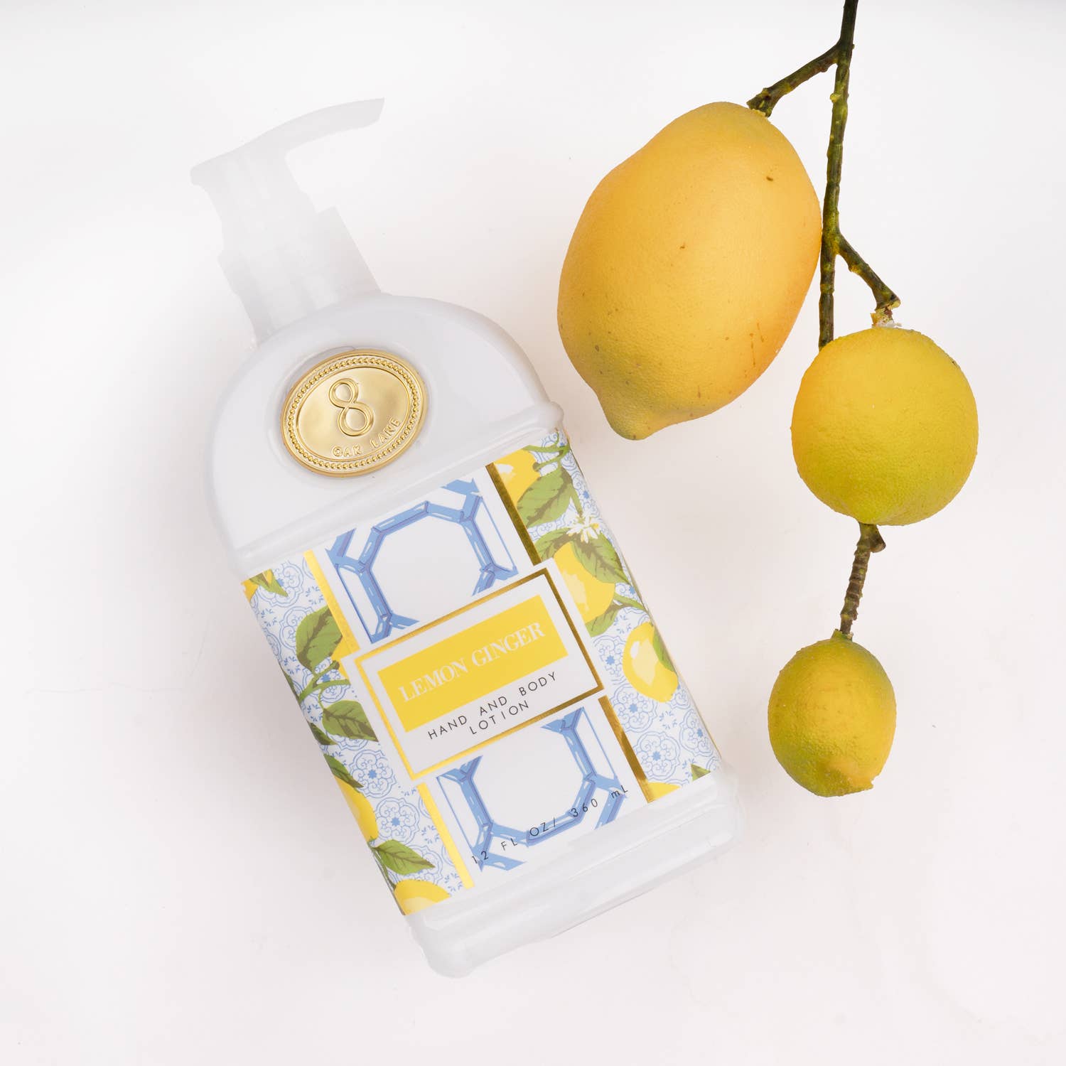Lemon Ginger 300ml Hand & Body Lotion 8 Oak Lane