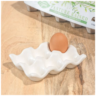 White Ceramic Egg Tray PD Home
