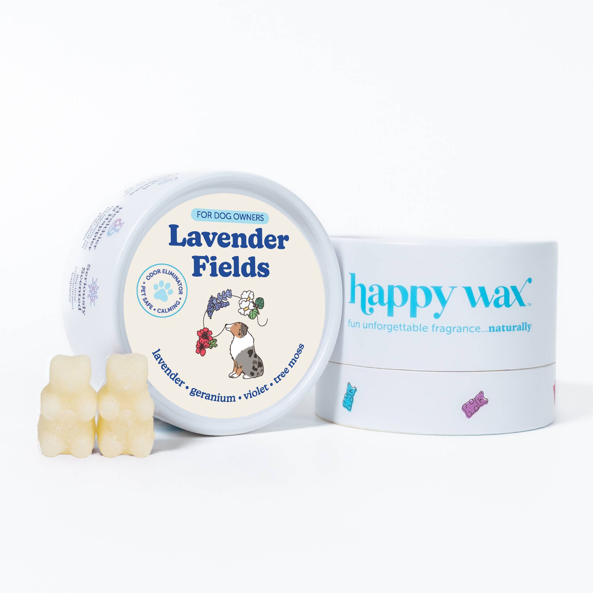 Lavender Fields Pet Wax Melts for Dog Owners 4 oz Eco-Tin Happy Wax