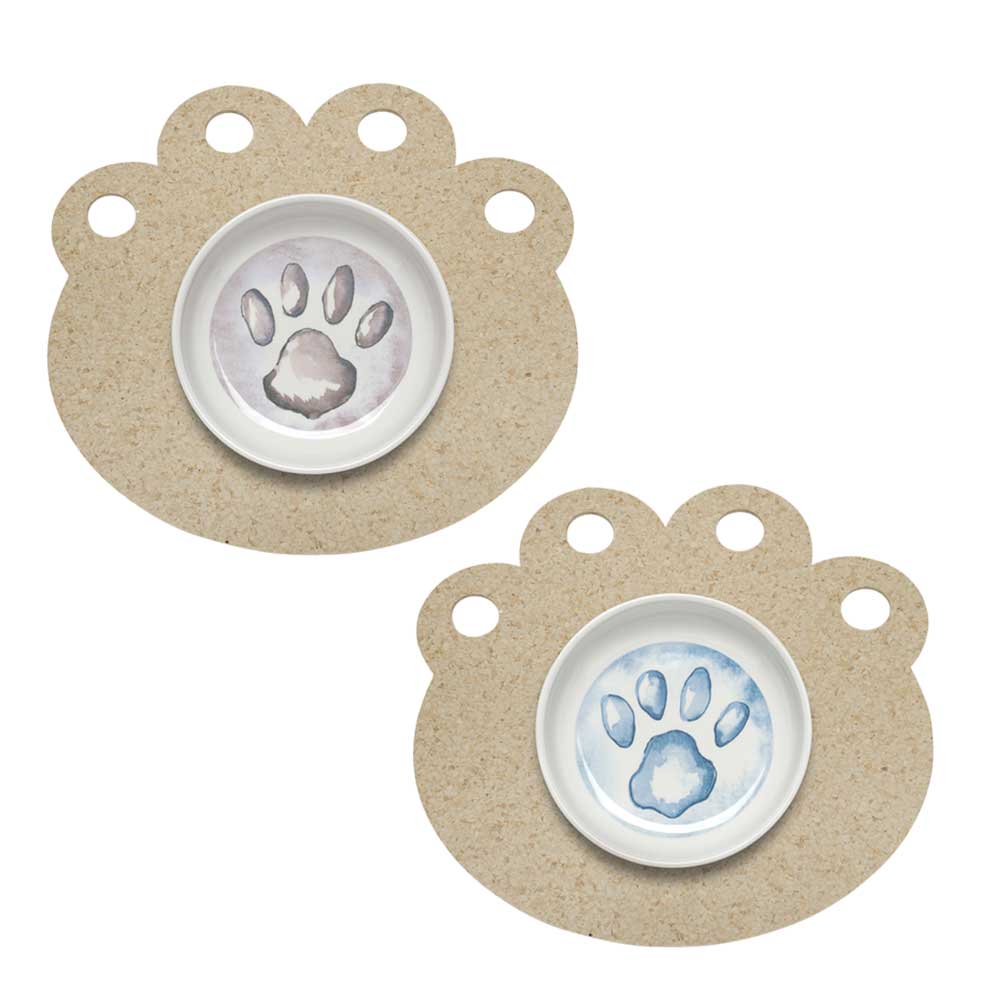 Pet Bowl | Gift Set Watercolor Paws Speckle and Spot by Ore’ Originals