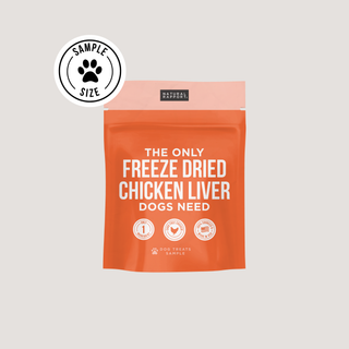 The Only Freeze Dried Chicken Liver Dogs Need Natural Rapport Sample Bag - Approx. 1 oz