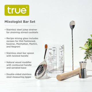 Mixologist Cocktail Mixing Bartender Kit - Set of 5 TRUE