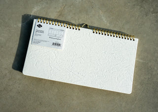 White Crinkle Weekly Planner Desk Pad Denik