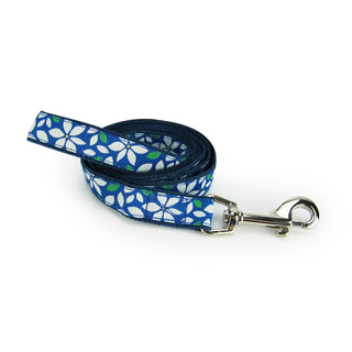 Blue Floral - Dog Leash Dog & Me