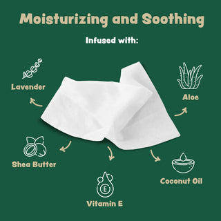 Extra Thick Herbal-Infused Dog Grooming Wipes, 100 count, lavender and aloe formula