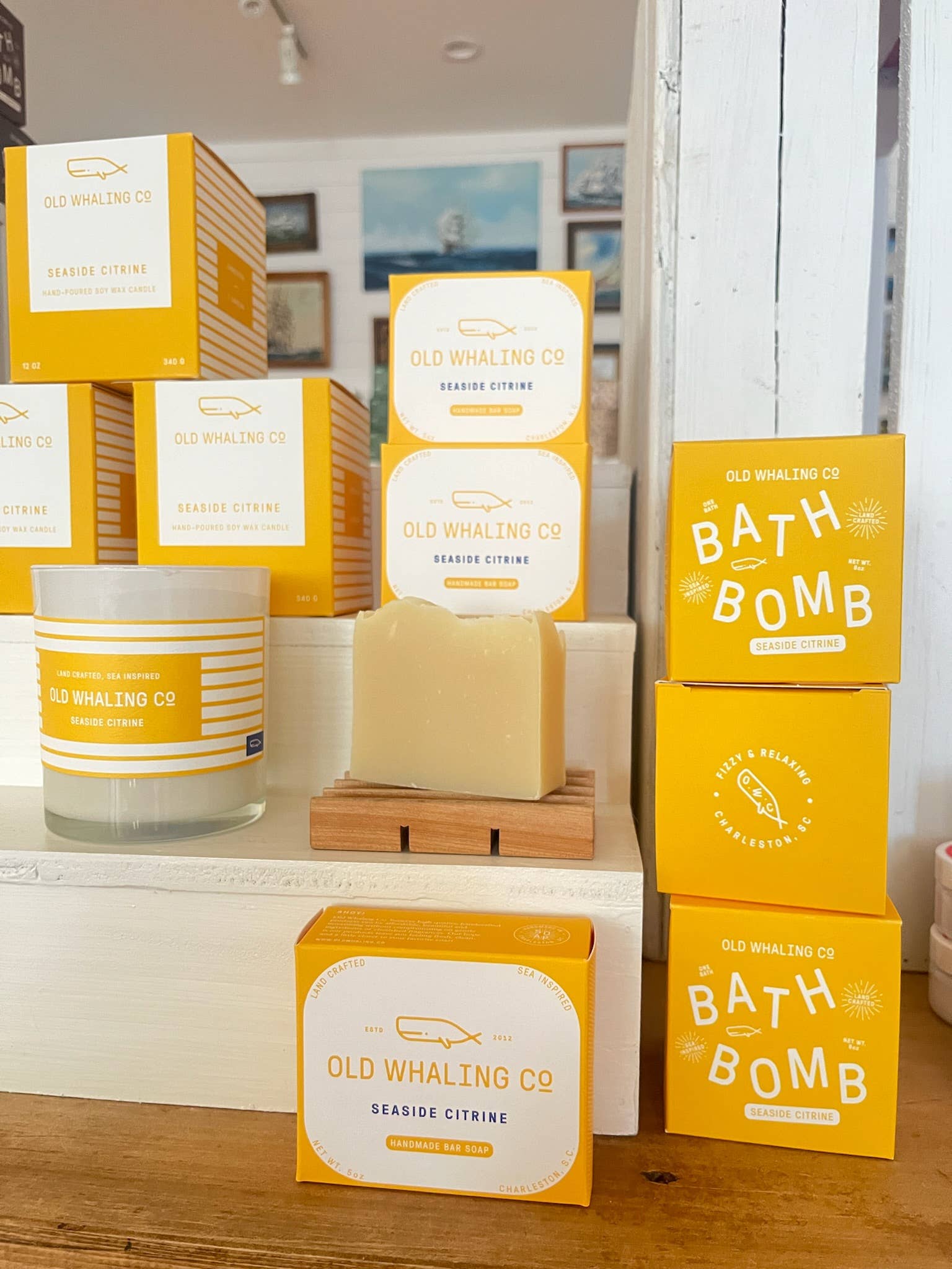 Seaside Citrine Bar Soap  Old Whaling Company   