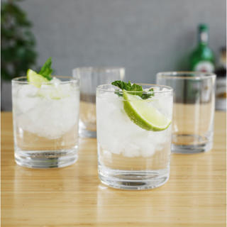 Glass Rocks Cocktail Tumblers w/Heavy Bases - Set of 4 TRUE