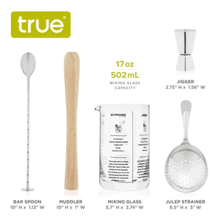 Mixologist Cocktail Mixing Bartender Kit - Set of 5 TRUE