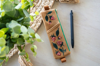 Elana's Berries Embroidered Notebook Pouch Denik