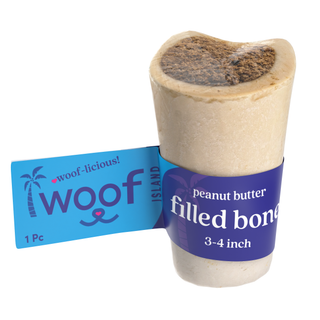 3-4" Peanut Butter Filled Bone | Beef Shin Dog Chews