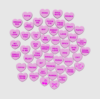 Conversation Heart Clicker Fidget Keychain 3D Prints 3D Prints by Anthony