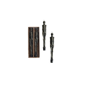 Unscented Skeleton Shaped Taper Candles in Box Candles Creative Co-Op