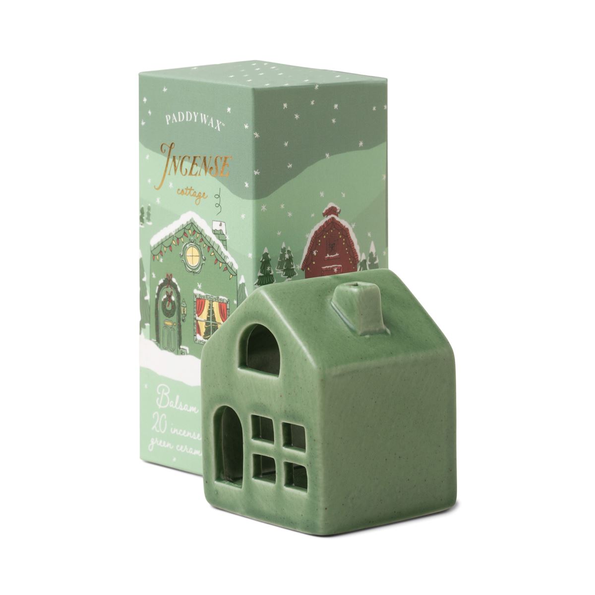 Ceramic Incense Cottage - Balsam & Fir Paddywax Winter Scents Paddywax   
