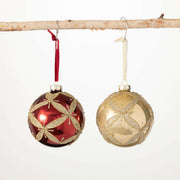 Ball Ornament Red and Gold  Sullivans   
