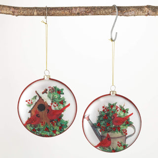 Cardinal Ornament w/ Berries Sullivans Home Decor