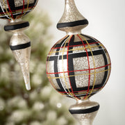 Plaid Finial Ornament  Sullivans   