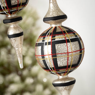 Plaid Finial Ornament Sullivans Home Decor