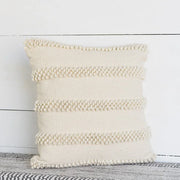 White Accent Stripe Pillow 18x18  PD Home   