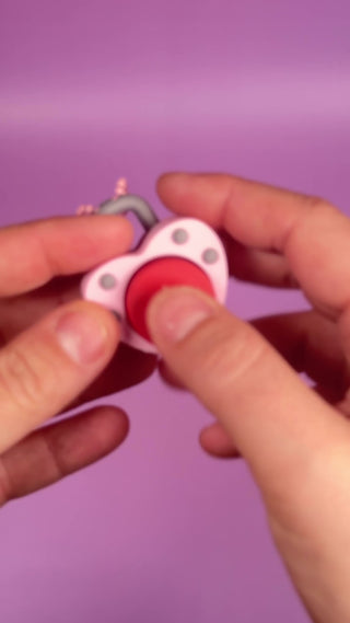 Spinning Lock Fidget Clicker Keychain (Turning Key + Satisfying Click) 3D Prints 3D Prints by Anthony