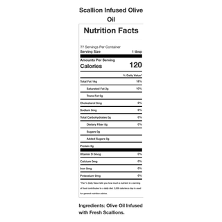 Infused EVOO - Scallion Flavored Olive Oil Opal and Olive   