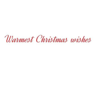 Santa Forest boxed holiday cards with Warmest Christmas wishes in red script on white background
