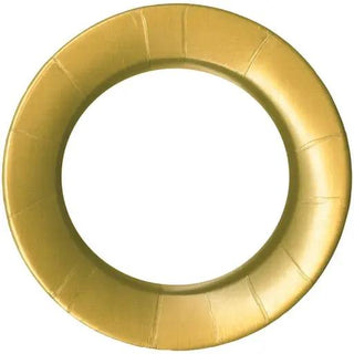 Linen Gold dinner plate, round with a gold finish and subtle linen texture