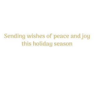 Modern Peace Dove boxed holiday cards with gold foil greeting on white cards.
