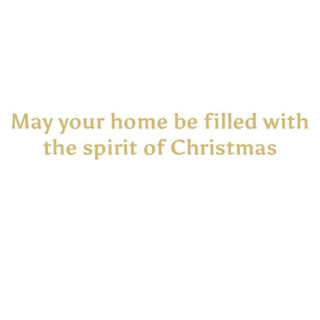 Boxed holiday cards with gold script text reading May your home be filled with the spirit of Christmas