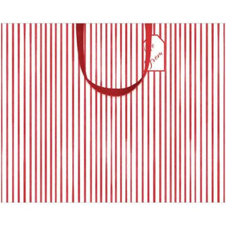 Stripes For Days red/white jumbo gift bag with red handles