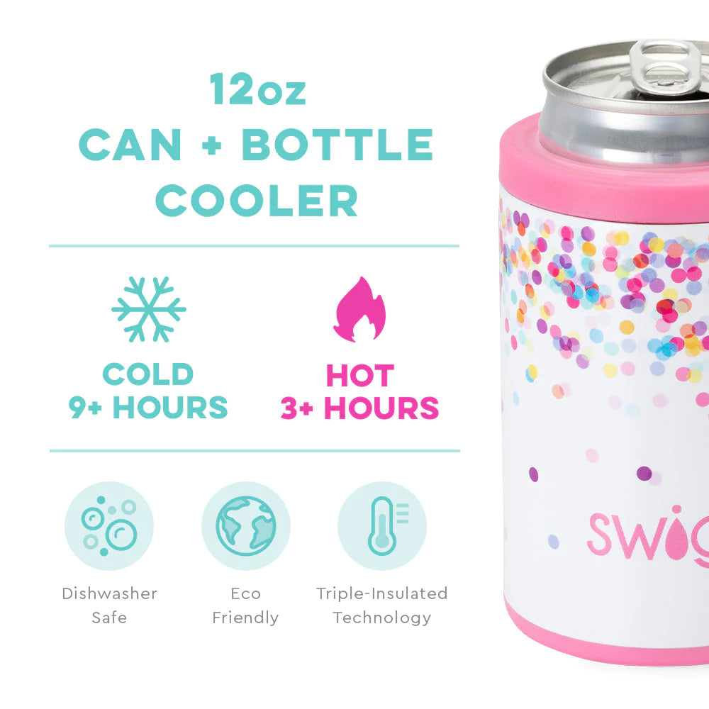 Can/Bottle Cooler - Pink Confetti  Swig Life   