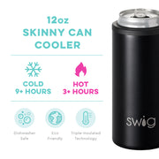 Skinny Can Cooler - Black  Swig Life   
