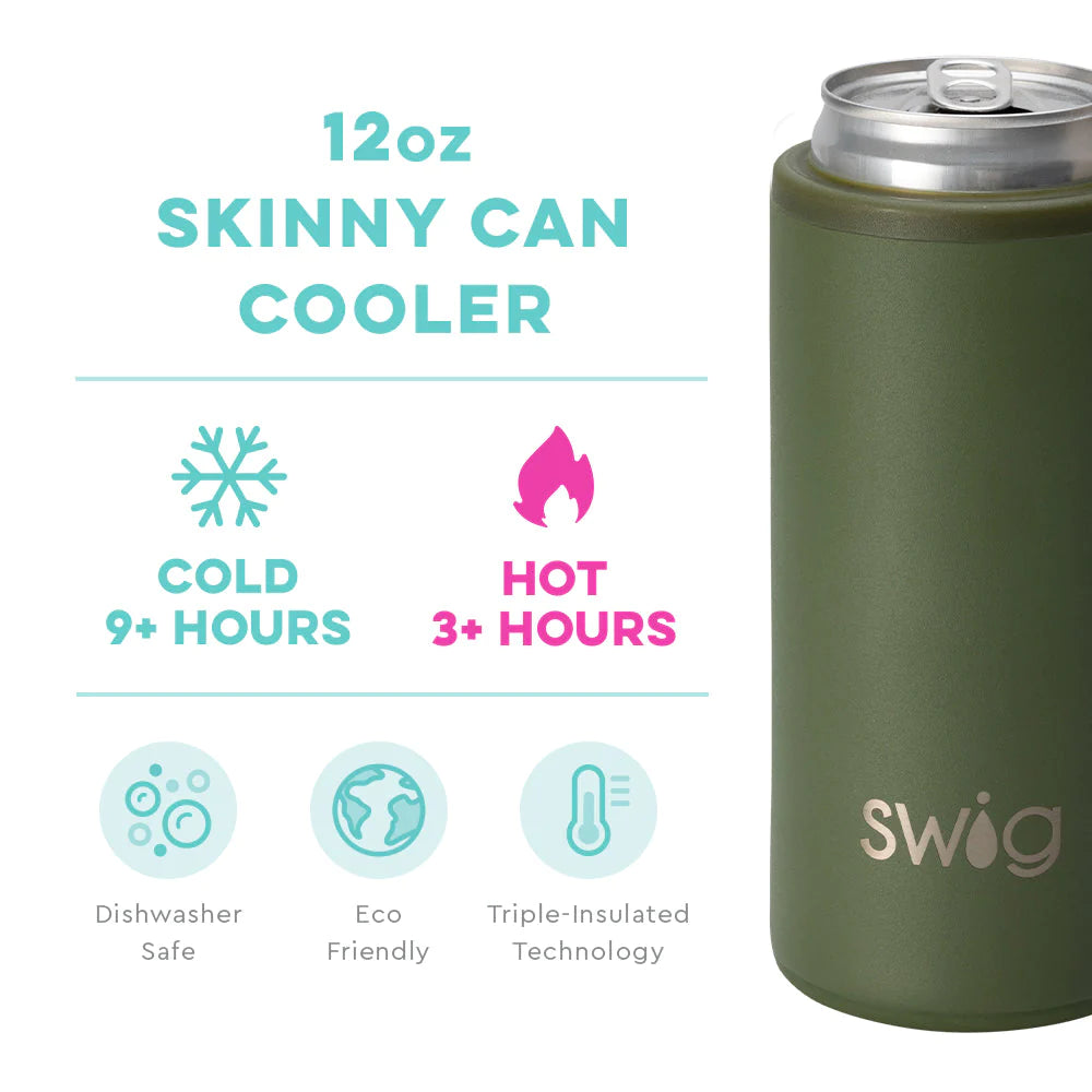 Skinny Can Cooler - Olive  Swig Life   