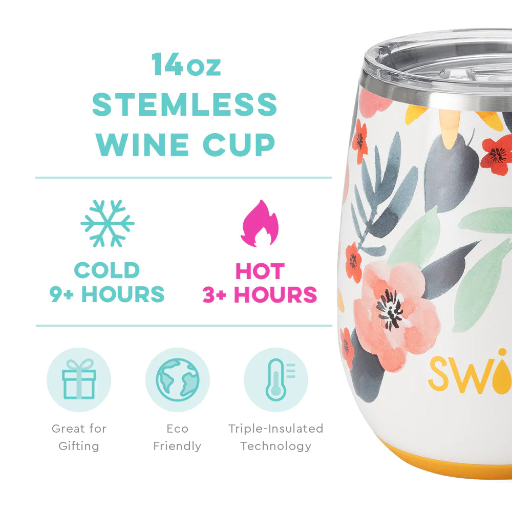 Stemless Wine Cup - 14oz - Honey Meadow  Swig Life   