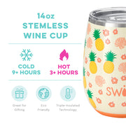Stemless Wine Cup - 14oz - Pineapple  Swig Life   