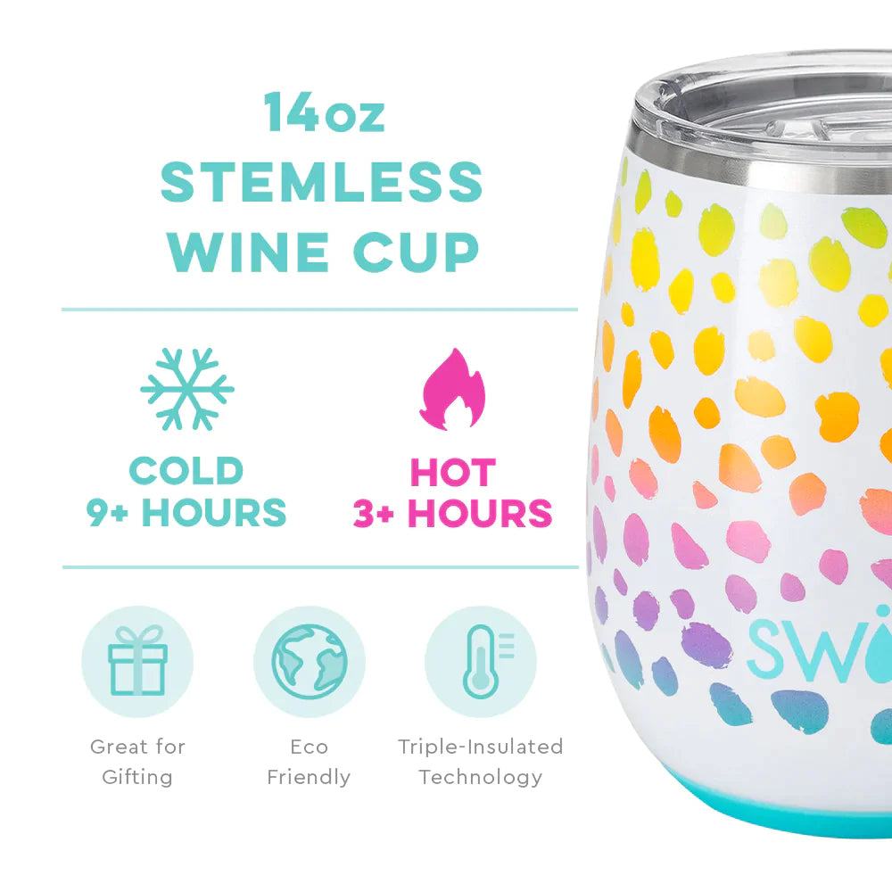 Stemless Wine Cup - 14oz - Wild Child  Swig Life   