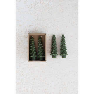 Unscented Tree Shaped Taper Candles, Set of 2 Candles Creative Co-Op