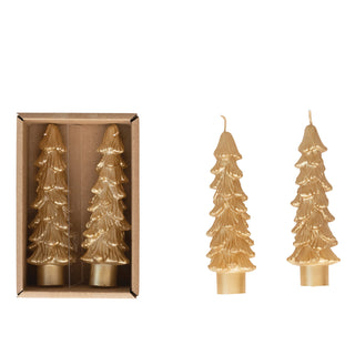 Unscented Tree Shaped Taper Candles In Box Candles Creative Co-Op