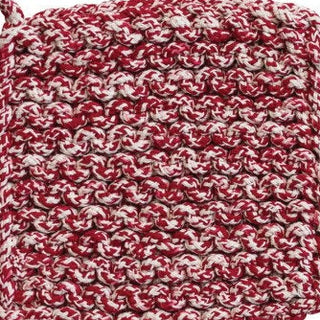 Melange Cotton Crocheted Pot Holder Kitchen Textiles Creative Co-Op Red