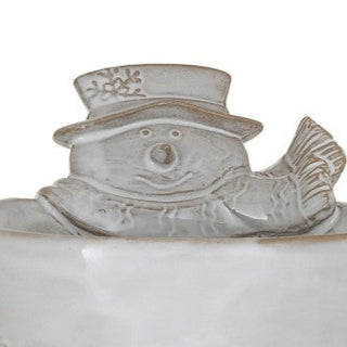 Stoneware Santa/Snowman Shaped Bowl Bowl Creative Co-Op