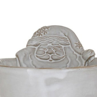 Stoneware Santa/Snowman Shaped Bowl Bowl Creative Co-Op