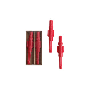 Unscented Nutcracker Shaped Taper Candles in Box, Red Candles Creative Co-Op