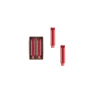 Unscented Package Shaped Taper Candles in Box, Pink & Red, Set of 2 Candles CCOI