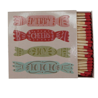 4-1/4"L Safety Matches in Matchbox with Holiday Design Matches Creative Co-Op Candies
