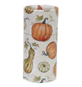 Safety Matches in Tube Matchbox with Fall Pattern Matches Creative Co-Op Pumpkin