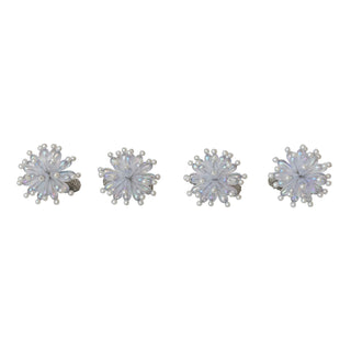 Handmade Snowflake Napkin Rings, Set of 4 Kitchen Accessories Creative Co-Op