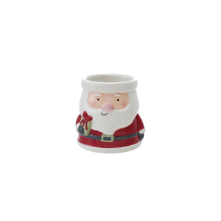Hand-Painted Ceramic Santa Shaped Container Mugs Creative Co-Op