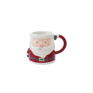 Hand-Painted Ceramic Santa Shaped Mug Mug Creative Co-Op