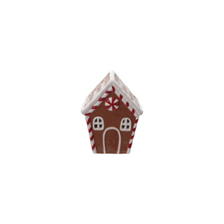 Hand-Painted Ceramic Gingerbread House with LED Light V1 Lighting Creative Co-Op