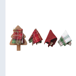 Woven Dish Cloths & Tree Shaped Board Cheese & Cutting Boards Creative Co-Op