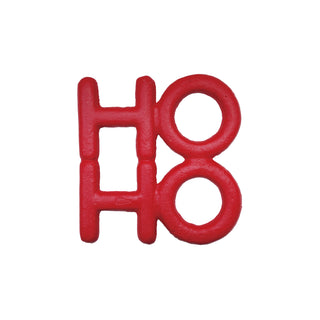 Cast Iron Trivet "Ho Ho", Matte Red Kitchen Accessories Creative Co-Op